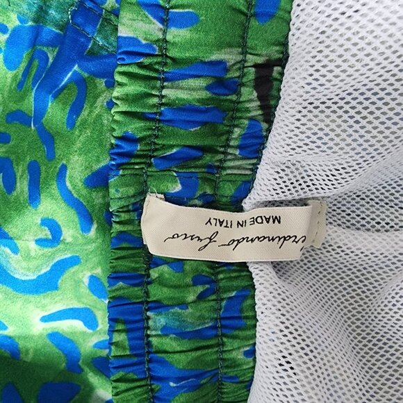 Ferdinando Fusco Mens Swimsuit Shorts Green Blue Tiger Made in Italy Small - Picture 6 of 8